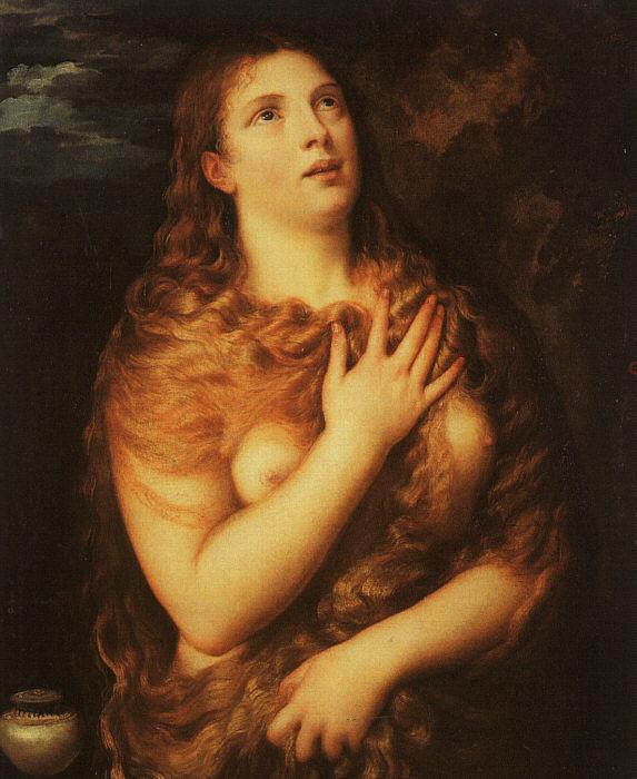  Titian Mary Magdalene France oil painting art